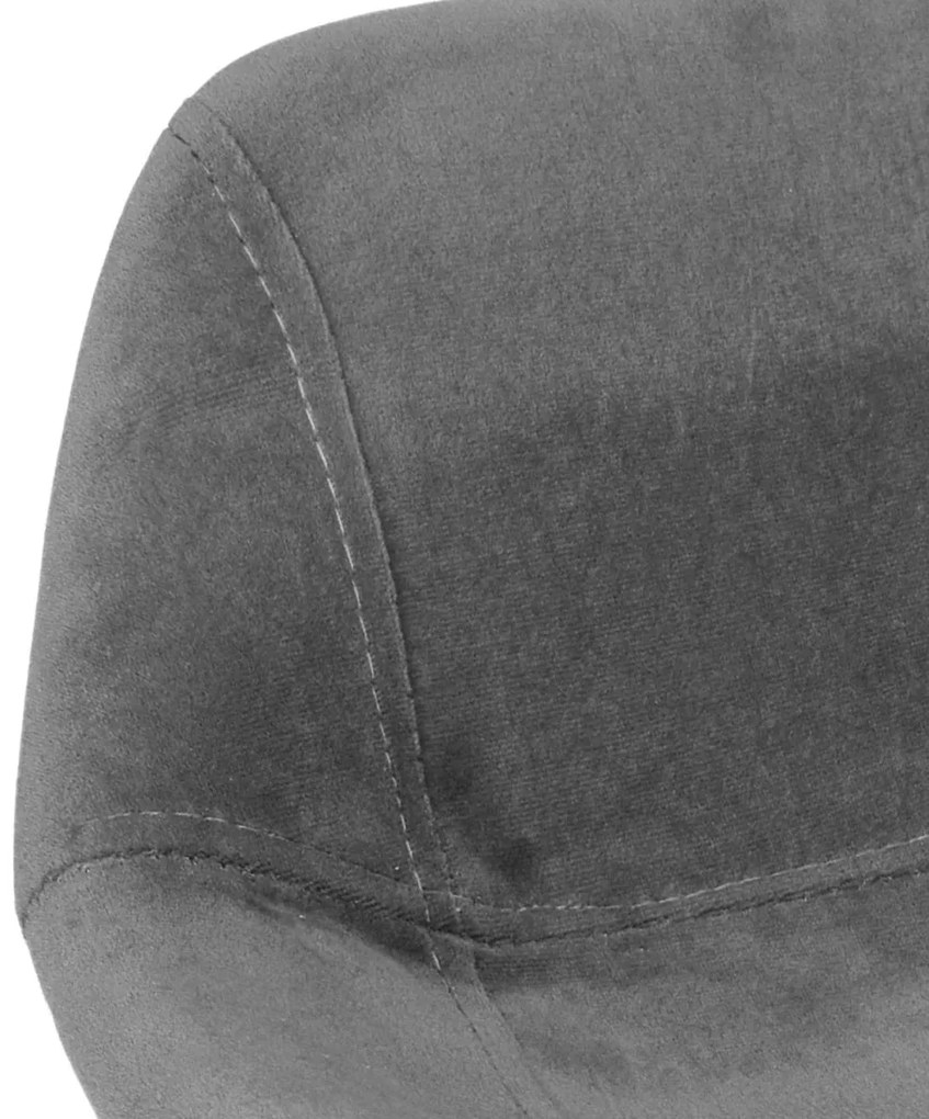 Barová stolička Sligo Velvet šedá - 2 kusy