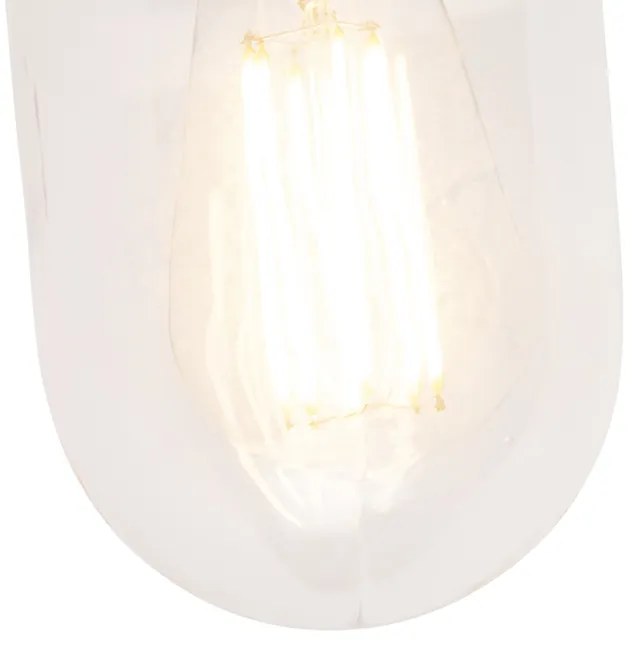 Inteligentná rustikálna nástenná lampa antracit IP44 vrátane wifi E27 - Kansas