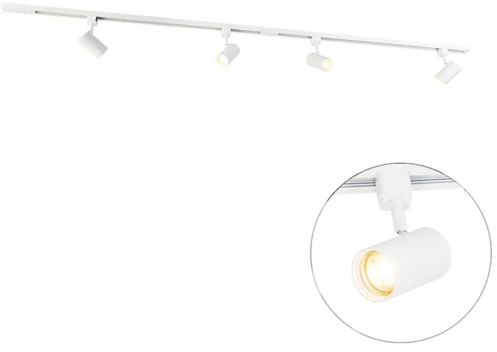 Moderný 1-fázový koľajnicový systém so 4 bielymi reflektormi - Jeana