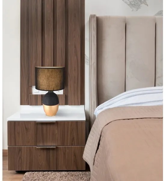 Globo 21627B - Stolná lampa VALENTINO 1xE14/40W/230V čierna