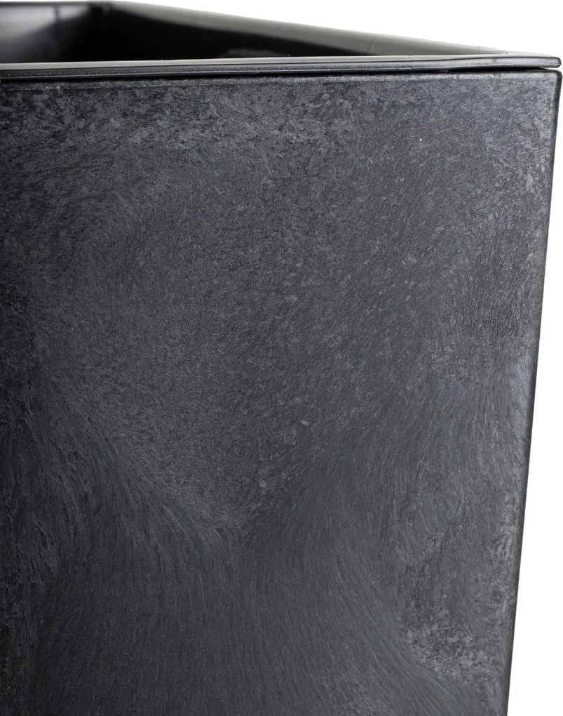 Kvetináč FLORE Betón 41x39,5x39,5 cm čierny