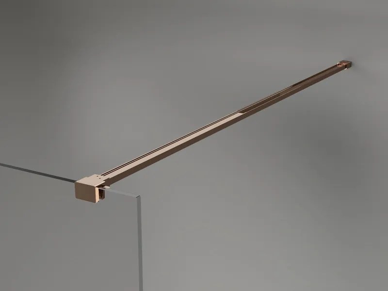 Mexen Lunar sprchová stena ľavá 70 x 200 cm, 8mm číre sklo, ružové zlato, 830-070-000-60-00-L