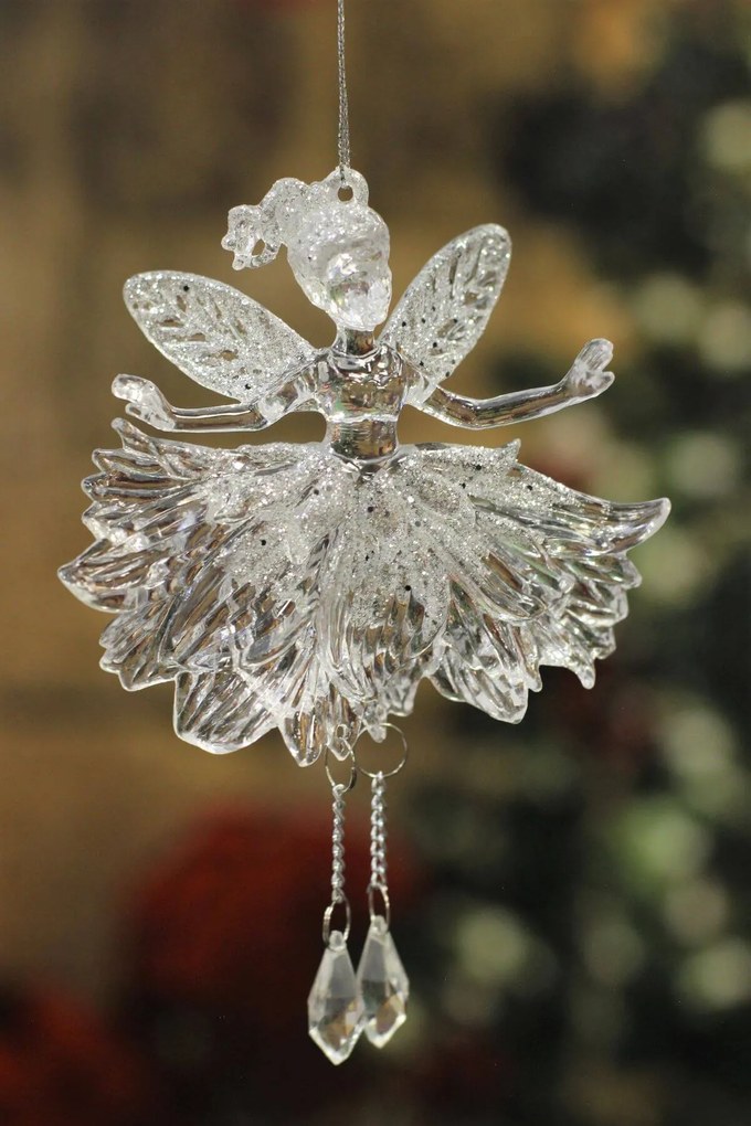 EWALDS Priesvitné vianočné ozdoby baletky 2ks 15cm