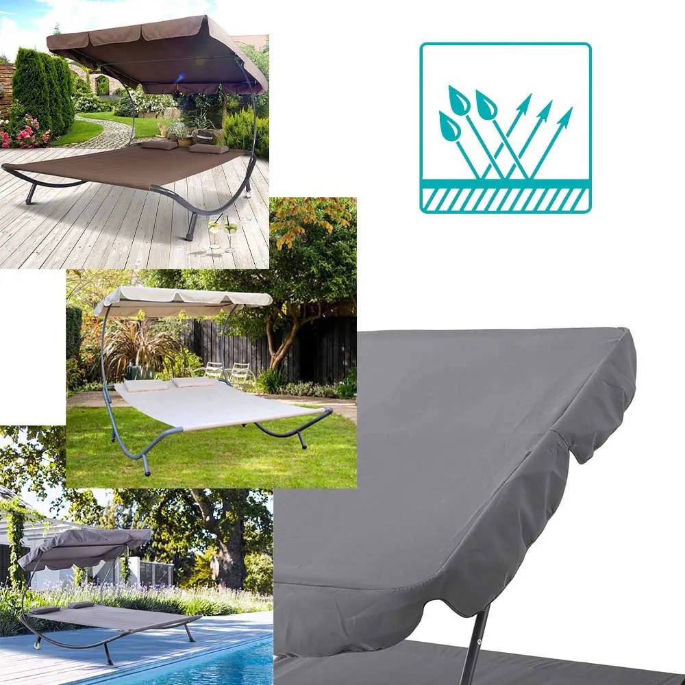 Lehátko pre dve osoby so strieškou-Sivé