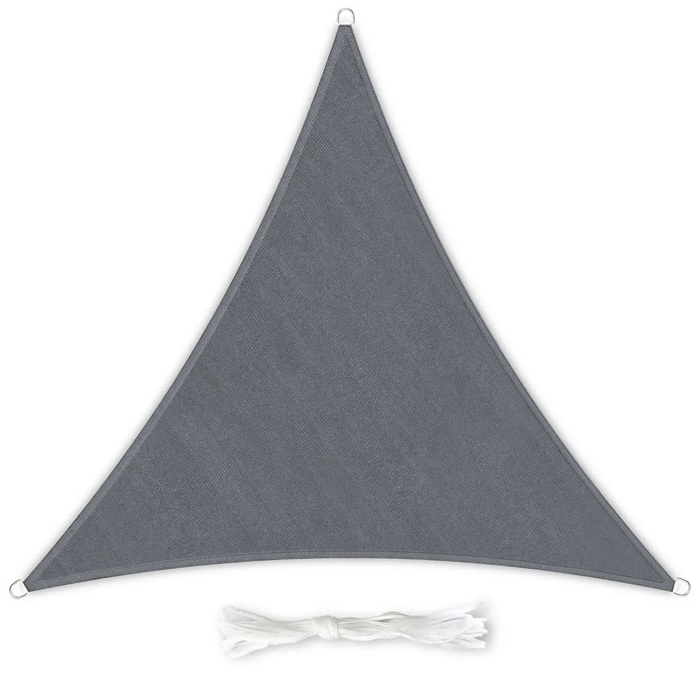 Trojuholníková slnečná clona, 5 × 5 × 5 m, polyester, priedušná