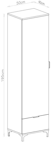 Skrinka s zásuvkou LORA dub artisan