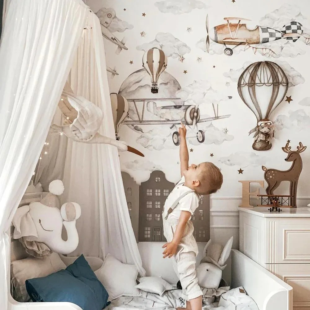 Nálepky na stenu do detskej izby – Lietadlá Mágia je všade S