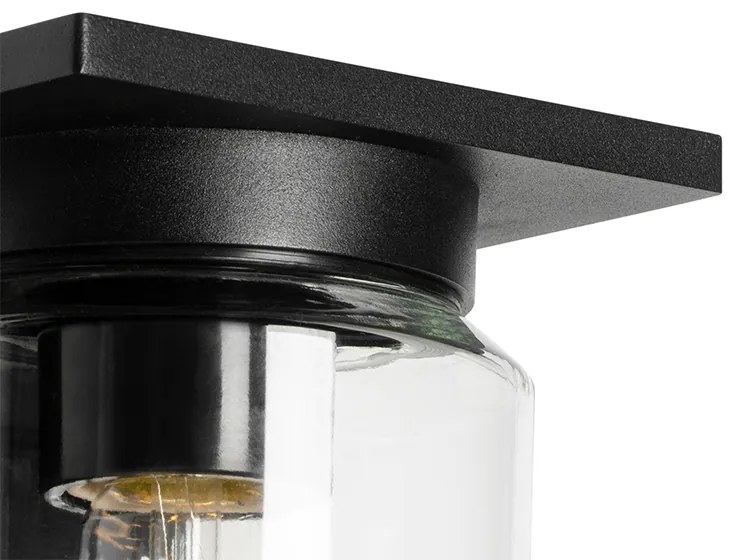 Moderná nástenná lampa čierna IP54 - Marshall