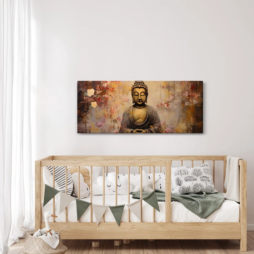 Obraz - Budha, maľba (120x50 cm)
