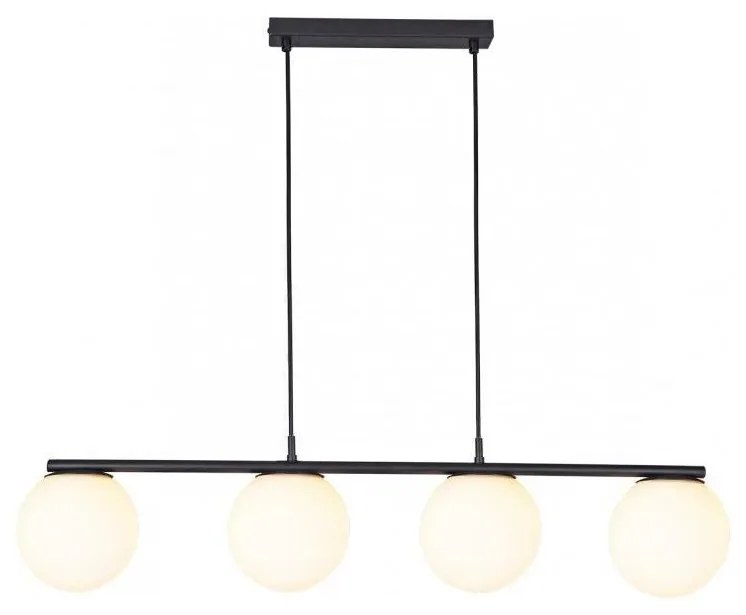 Redo 01-3156 - Luster na lanku BOWLING 4xE27/42W/230V čierna