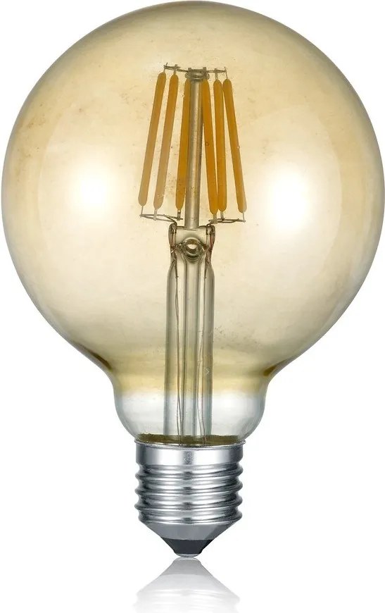 Teplá biela LED/filamentová žiarovka E27, 6 W Globe – Trio