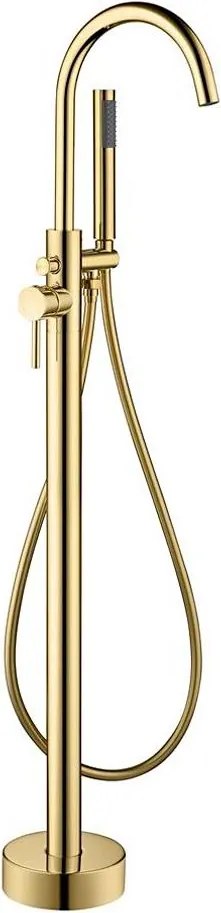 Voľne stojaca súprava na vaňu s batériou 116 cm mosadz