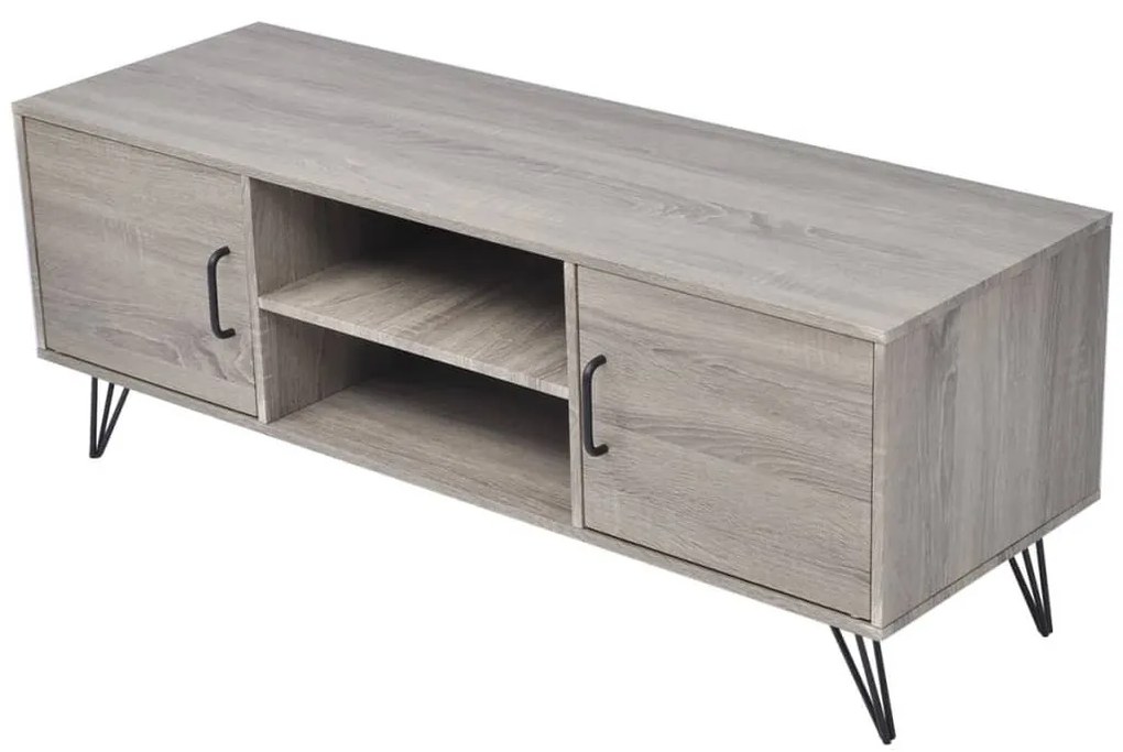 vidaXL TV stolík, 120x40x45 cm, sivý