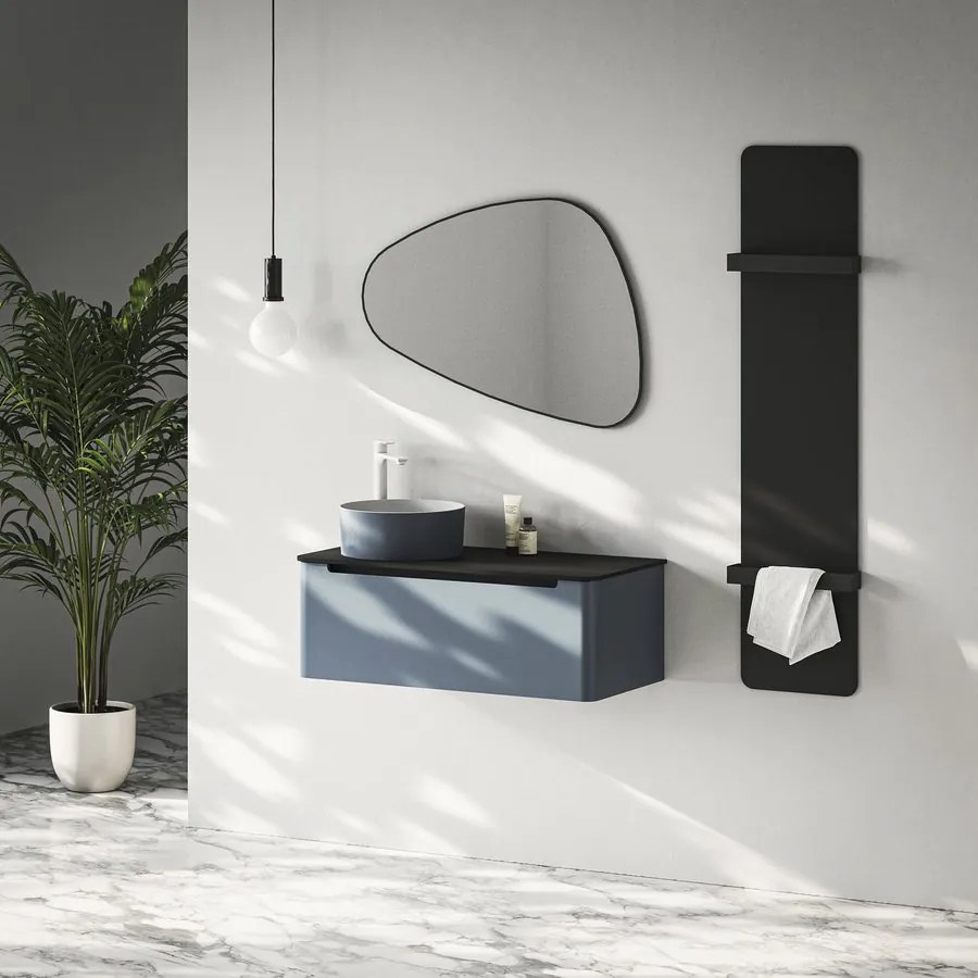 Sapho Sapho, PREMIO kompozitná doska 102x1,2x48,5cm, čierna mat, PRE100-3535