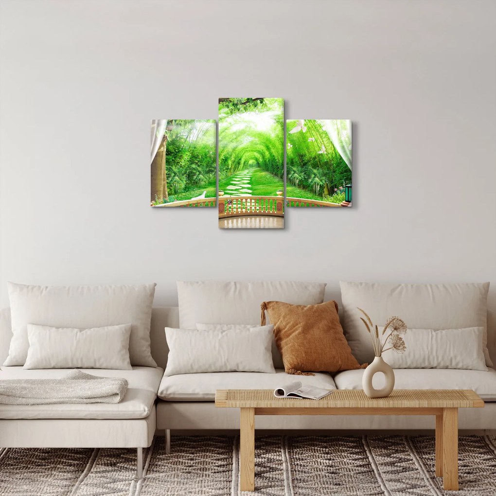 Obraz - Výhľad na tropickú záhradu (90x60 cm)