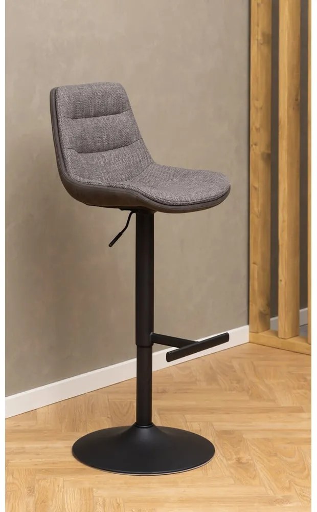 Sivá barová stolička s nastaviteľnou výškou (výška sedadla 86 cm) Adisa – Actona