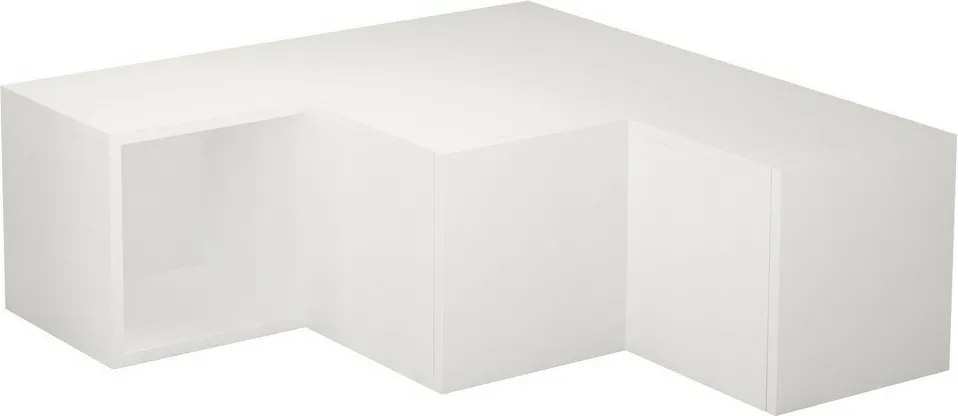 Kompaktný biely TV stolík