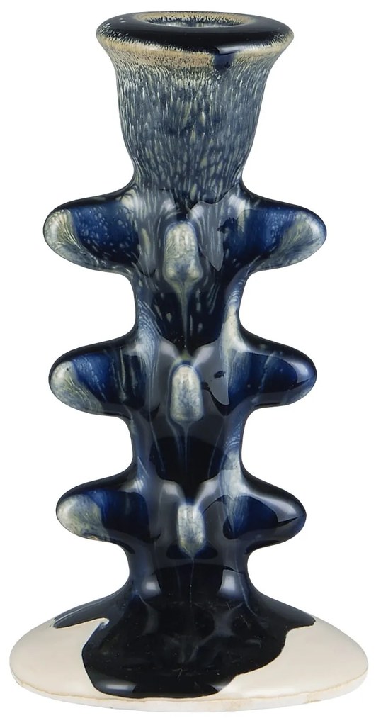 Ib Laursen Keramický svietnik Avignon Rustic Blue