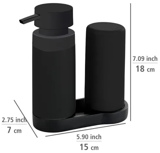 WENKO 69753800 - Organizér EASY SQUEEZ-E 15x18 cm čierny