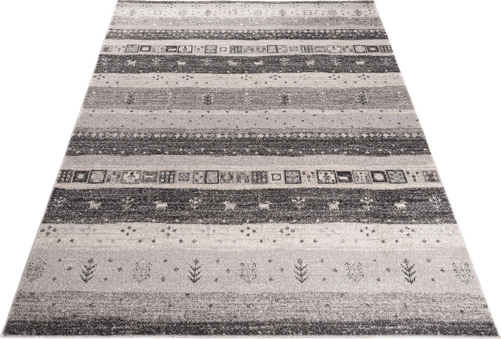 TA Koberec K203A TMAVOSIVÉ SARI B1X Rozmer: 60x100 cm