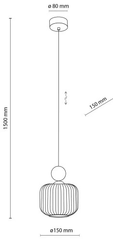 Luster na lanku BALLO 1xE14/10W/230V béžový