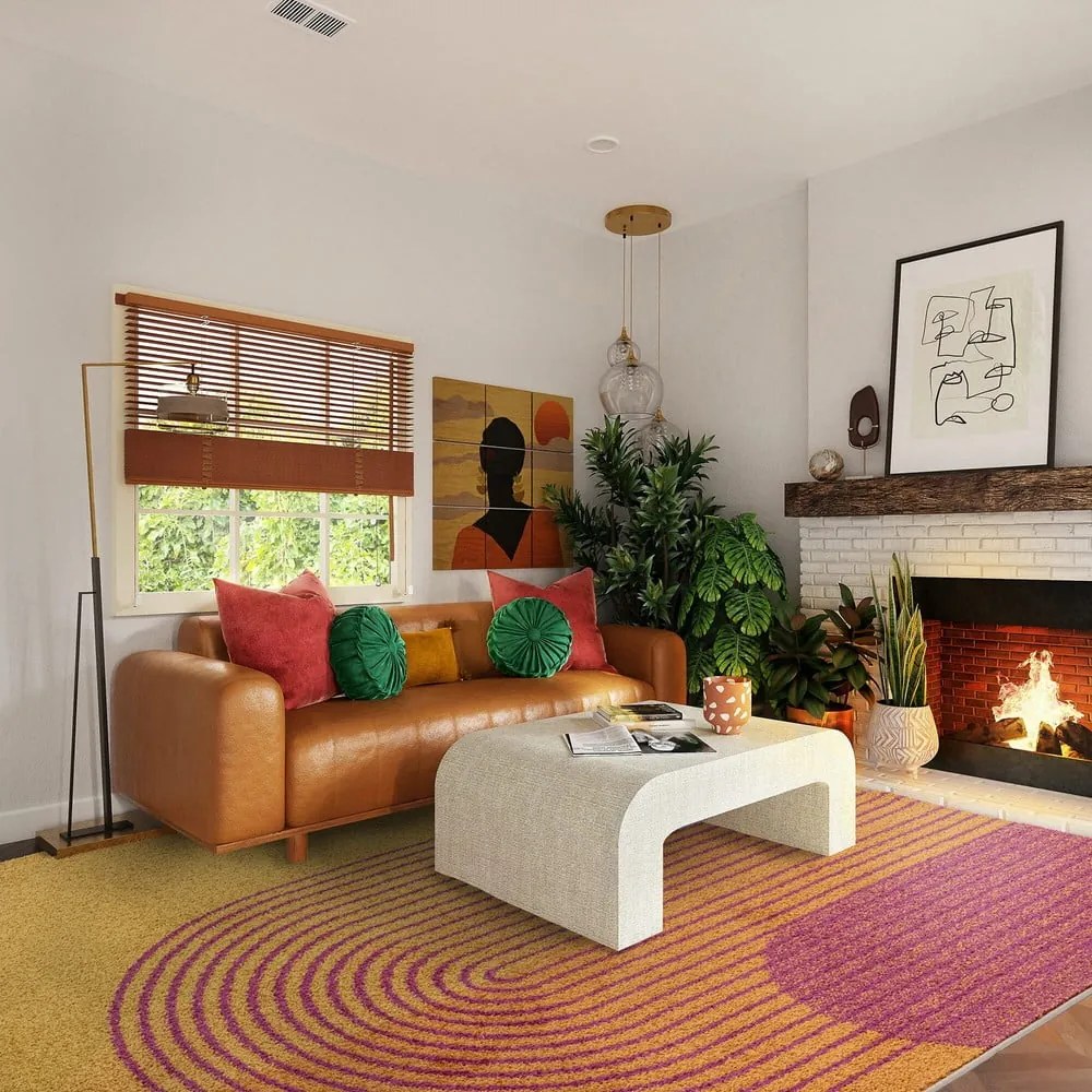 Žlto-oranžový koberec 200x290 cm Muse Orange Retro – Asiatic Carpets