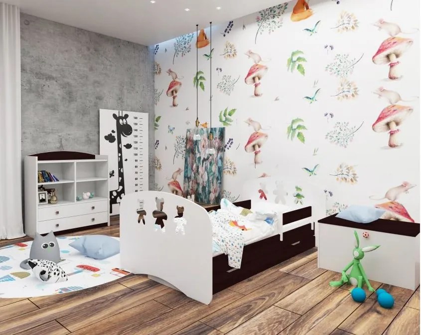 Detská posteľ so zásuvkou 160x80 cm s výrezom MACKOVIA + matrac ZADARMO!