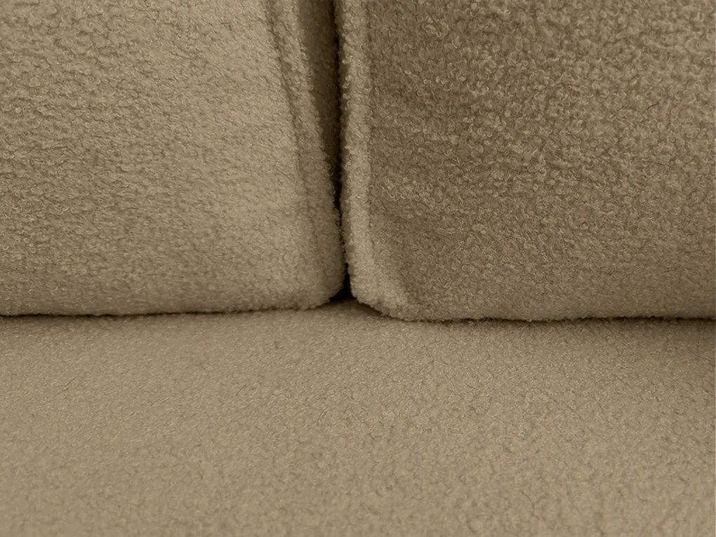 Rozkladacia obojstranná sedacia súprava do L SMART BOUCLE 232x143 cm, tmavobéžová