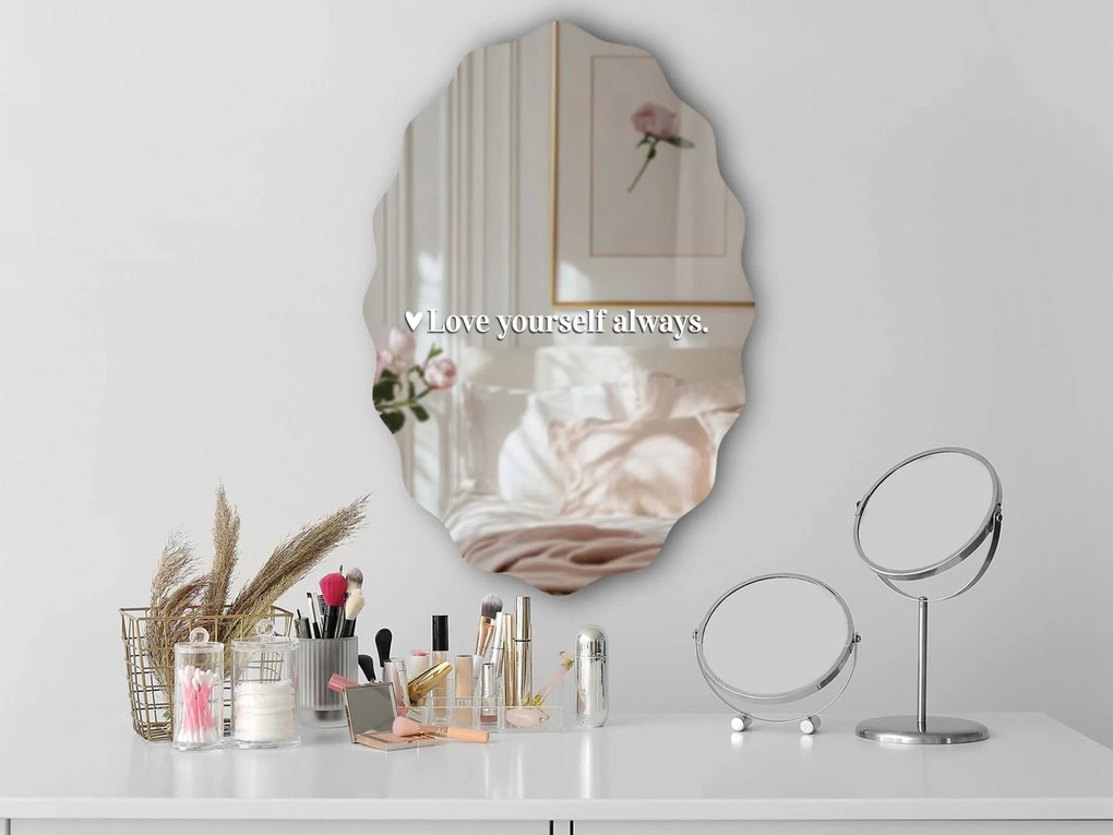 Nálepka na zrkadlo S36 – Love yourself always. 39x3