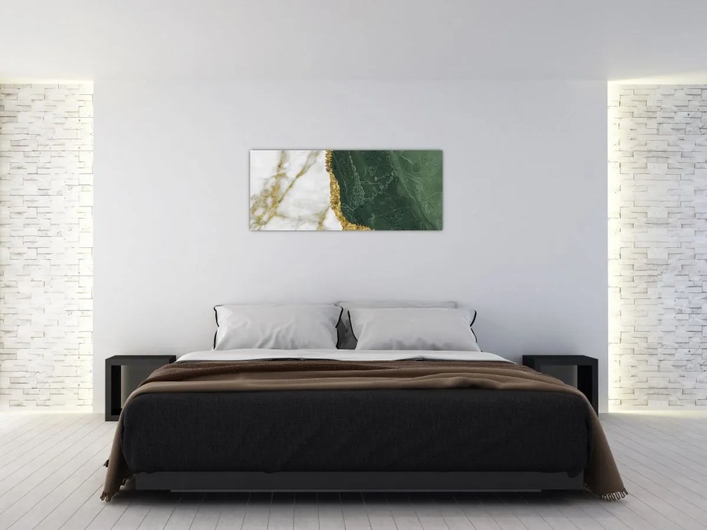 Obraz - Zelený mramor N⁰3 (120x50 cm)