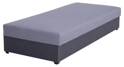 Čalúnená válenda s úložným priestorom JACOB XL nosnosť 130 kg 90x200 cm sivá