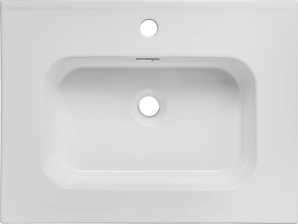 Comad Nábytkové keramické umývadlo GO 60/DP-8095, 61x46 cm, biela lesklá