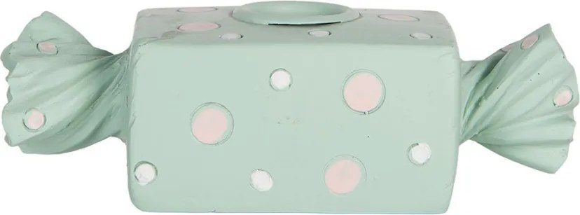 Candle Holder 14x6x4 Cm Blue Plastic - 14*6*4 cm