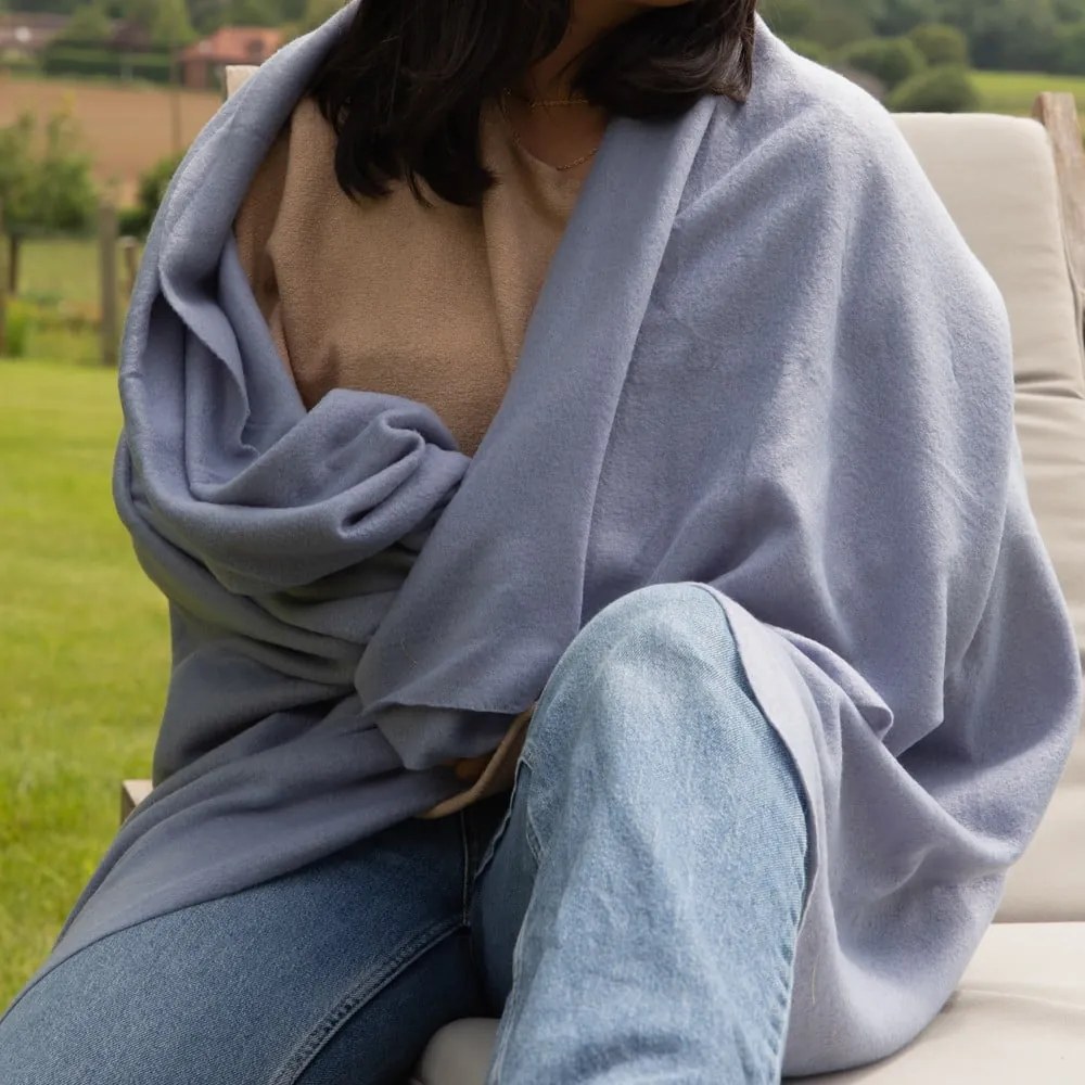 Modrá fleecová deka 130x160 cm Riso – Tiseco Home Studio