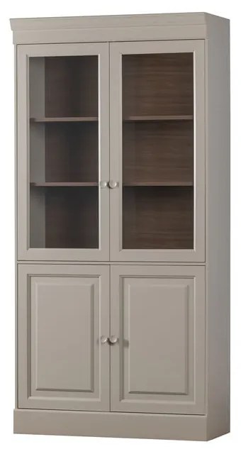 Sivá vitrína z borovicového dreva 105x215 cm Chow – vtwonen