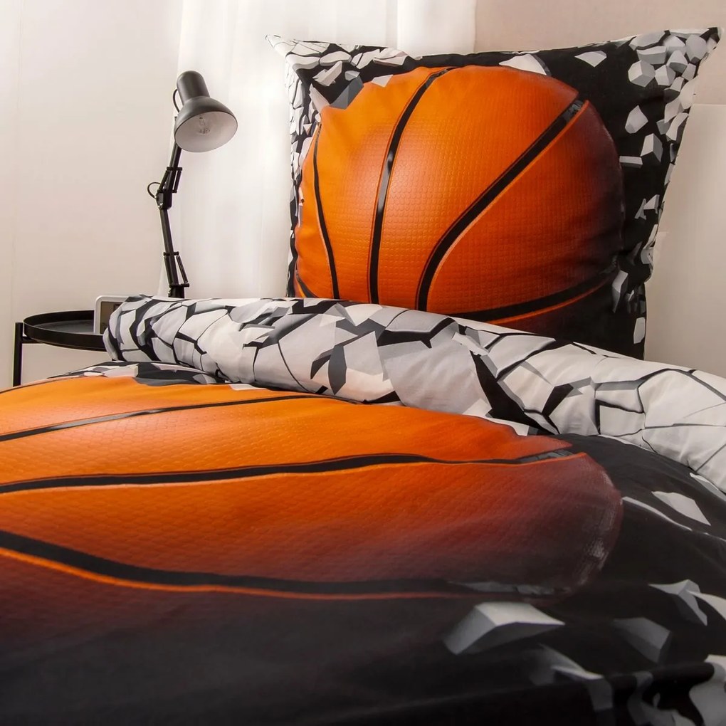 Herding bavlnená posteľná bielizeň Basketball, 135x 200 cm, 80 x 80 cm