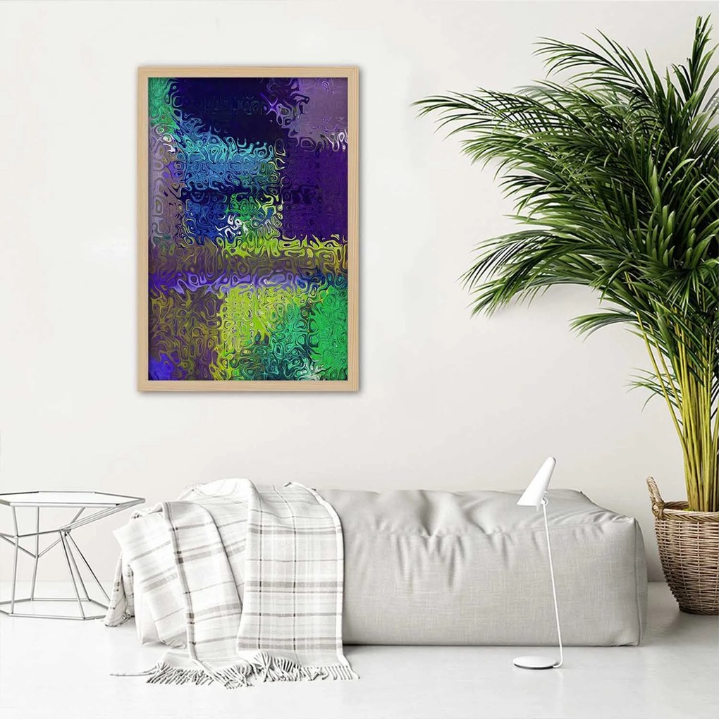 Gario Plagát Fialová abstrakcia Farba rámu: Bez rámu, Rozmery: 70 x 100 cm