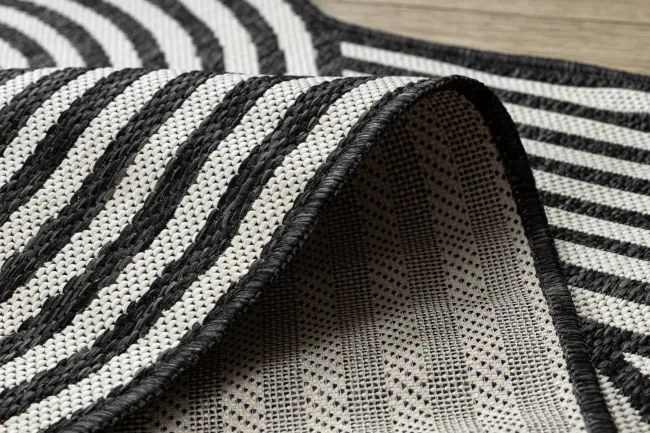 Koberec ORGANIC 2131 geometrický, krémový / čierny / naturálny