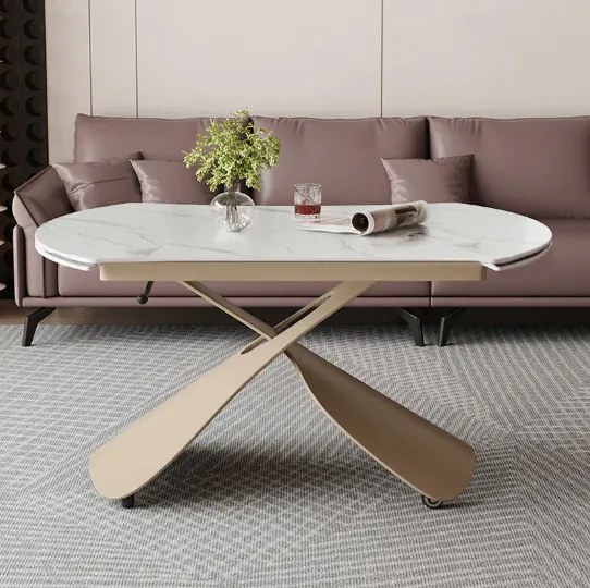 KONFERENČNÝ / JEDÁLENSKÝ ROZKLADACÍ STÔL MOISE MRAMOR 2v1