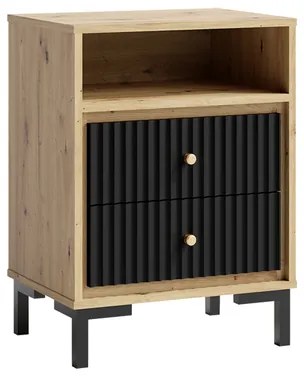 Nočný stolík PARII čierna