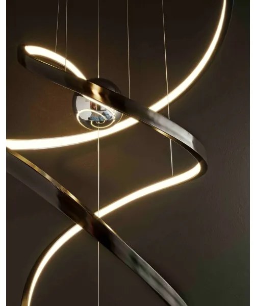 MAXLIGHT P0500D -LED S. luster na lanku RITZ LED/100W/230V pr. 60 cm CRI 90 čierna