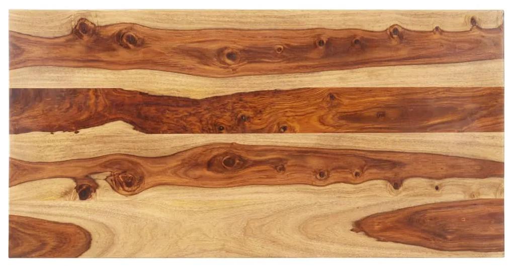 vidaXL Stolová doska, drevený masív sheesham 25-27 mm, 60x100 cm