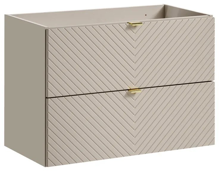 Závěsná skříňka pod umyvadlo Viva Cashmere s deskou 80 cm kašmír/dub coast evoke