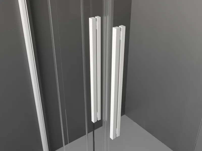 Mexen Velar Duo, posuvné dvere do otvoru 170x200 cm, 8mm číre sklo, biela, 871-170-000-02-20