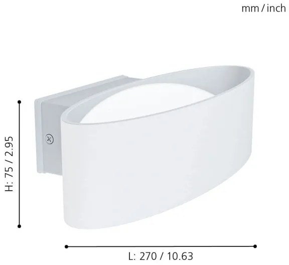 Eglo 98709 - LED Vonkajšie nástenné svietidlo CHINOA LED/10W/230V IP44