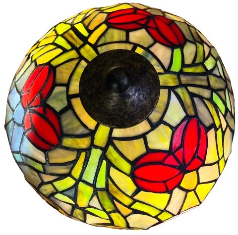 Retro lampa Tiffany TULIP Murano glass Drops Iron Base 56*26