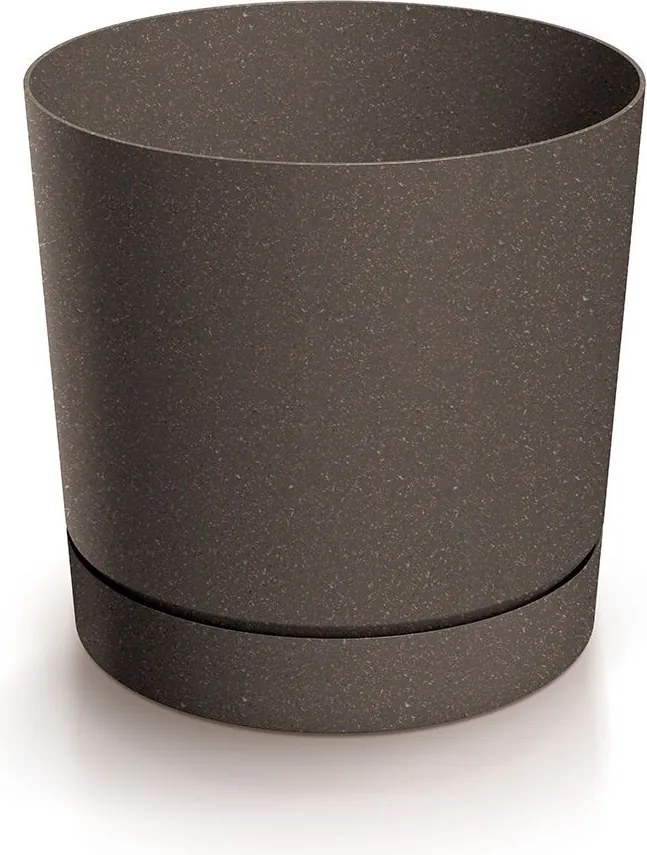 Kvetináč TUBOS P ECO drevený kávový matný
