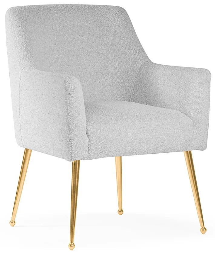 JEDÁLENSKÁ STOLIČKA KRESLO GRATIA SIVÁ ZLATÉ NOHY