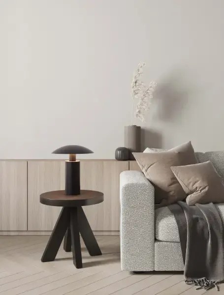 LED čierna stolná lampa Karpos