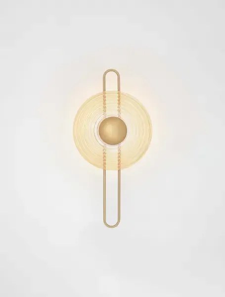 LED zlato-amber nástenné svietidlo Nous